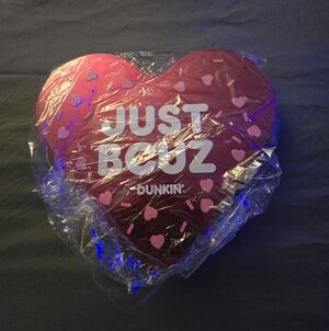 Heart-Shaped Party Tray - Red and Pink DUNKIN DONUTS